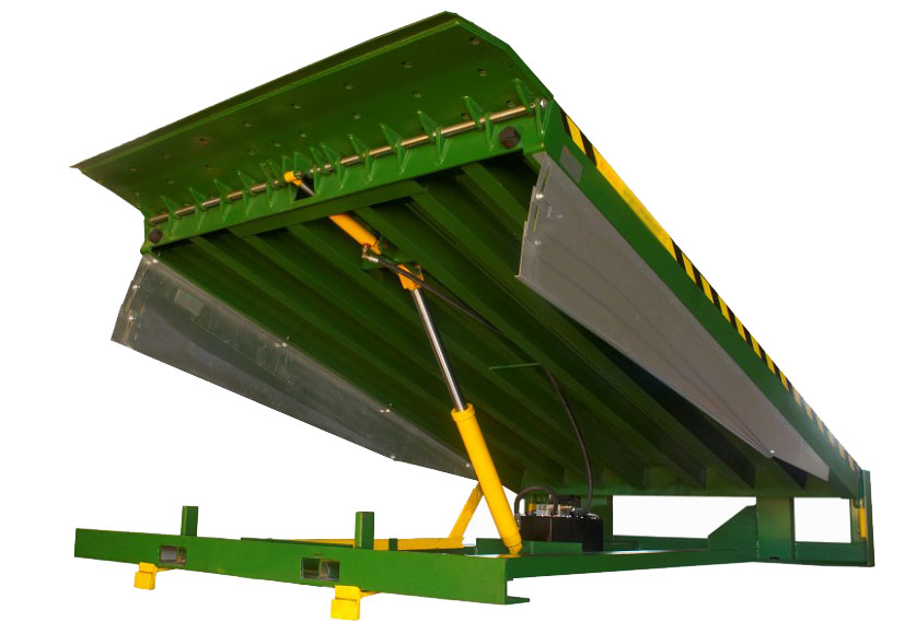 Hydraulic dock leveller for warehouse loading bay